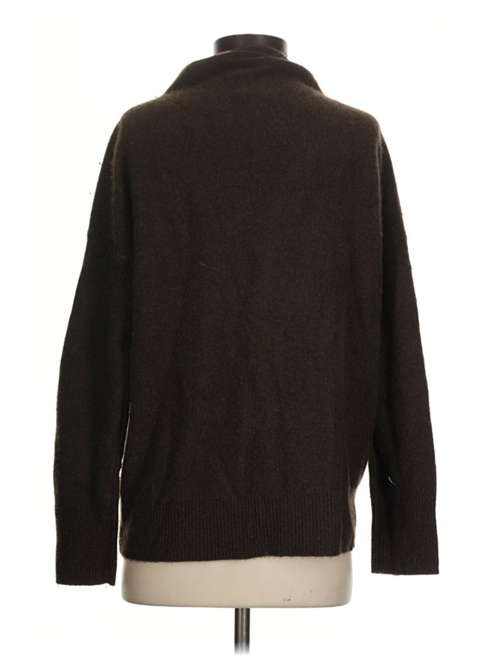 Vince Cashmere Funnel Neck Sweater Chocolate Brown Size S Fall 2020 Oversized - Picture 2 of 12